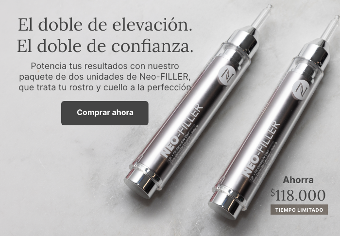 A 2-pack of Neo-FILLER tubes. Accompanying text mentions supercharging your skincare results with the Neo-FILLER 2-pack. Plus, save $51 for a limited time.